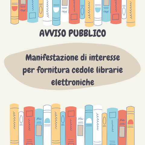 AVVISO PUBBLICO - Manifestazione di interesse per fornitura cedole librarie elettroniche