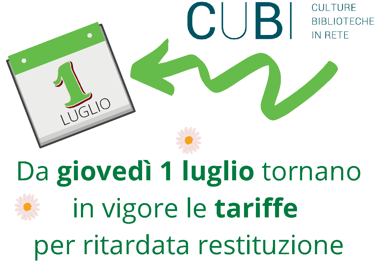 Tariffe per ritardata restituzione materiale bibliotecario - rientro in vigore dal 1° luglio
